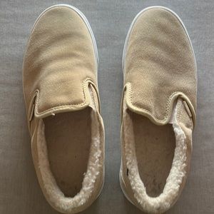 Vans slip ons. Plush lined suede.